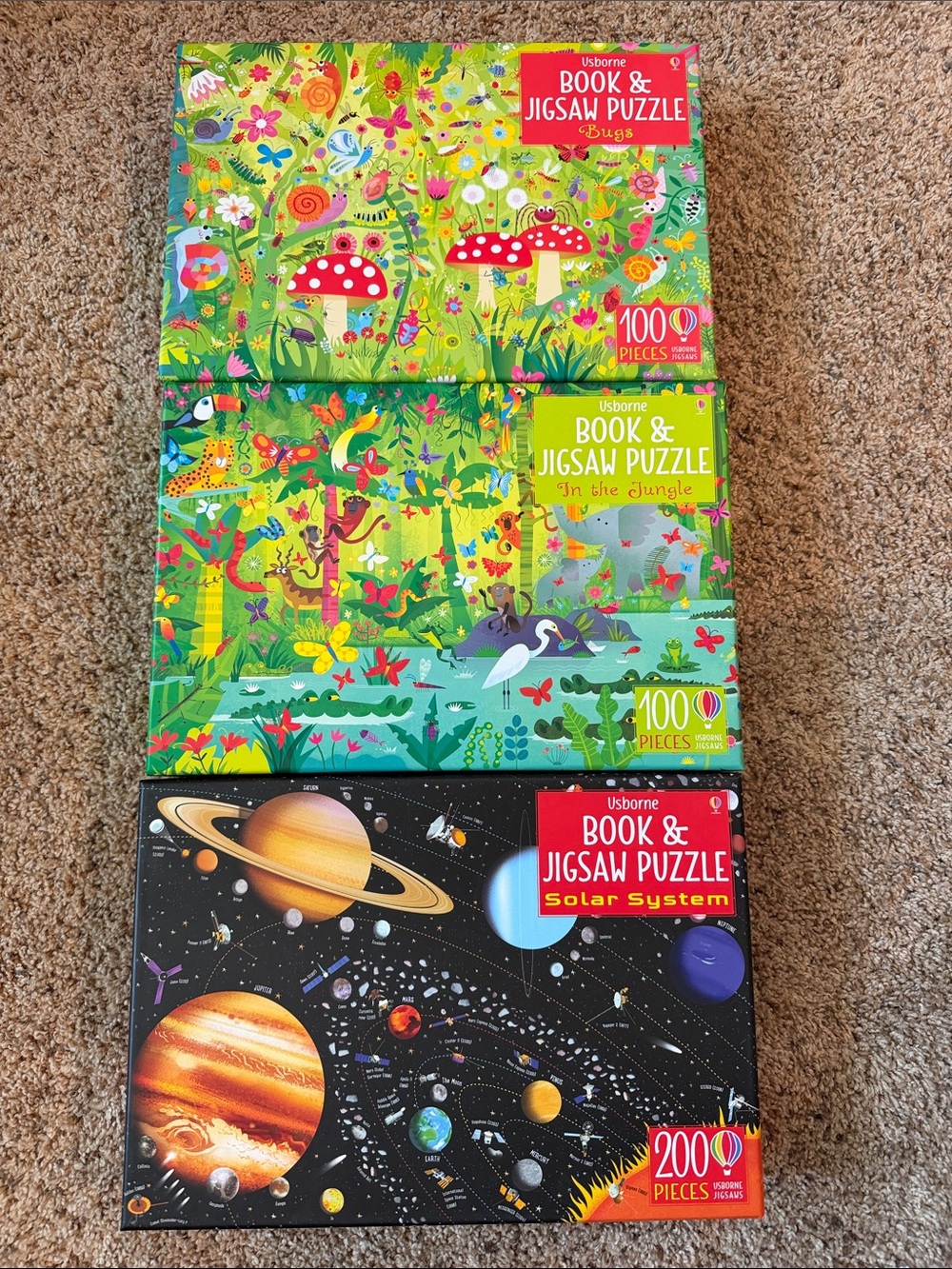 Usborne Book & Jigsaw Puzzle Set - Green, Black, Red